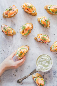 Smoked Salmon Crostini Recipe - Food + Home Magazine Santa Barbara