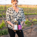 Alisa Jacobson with her 2022 Turning Tide Picpoul Happy Canyon of Santa Barbara.