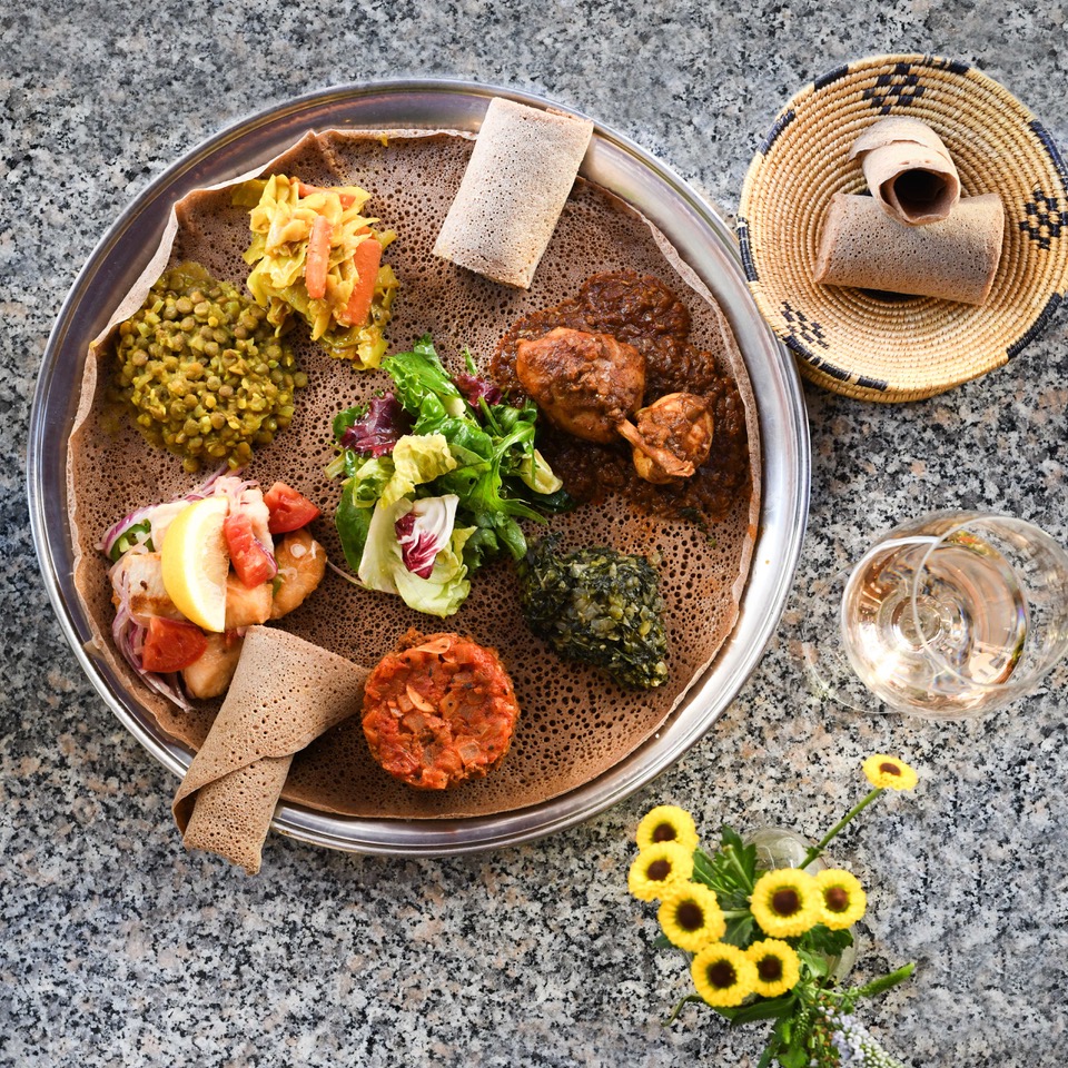 Ethiopian lunch at Petit Valentien