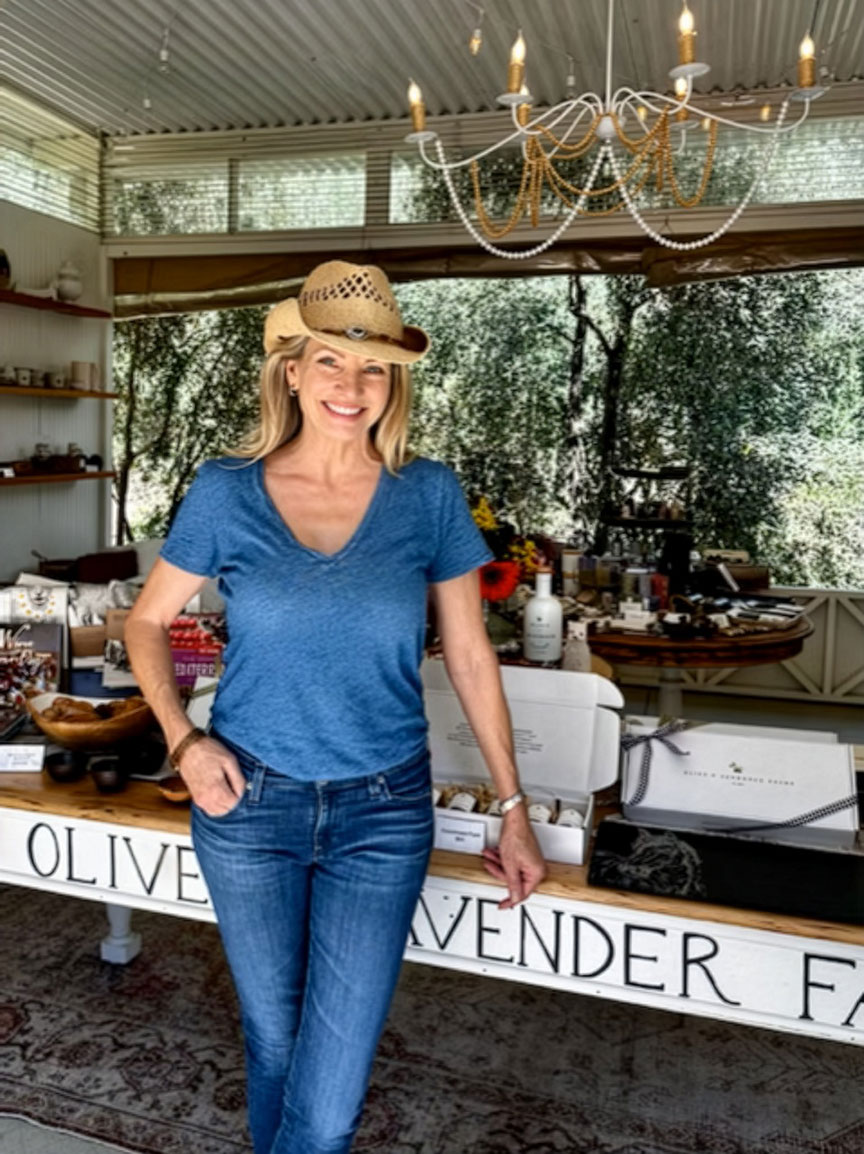 Jennifer Woods welcomes guests for olive oil and vinegar tastings at Oil + Lavender in Los Olivos Jennifer Woods welcomes guests for olive oil and vinegar tastings at Oil + Lavender in Los Olivos